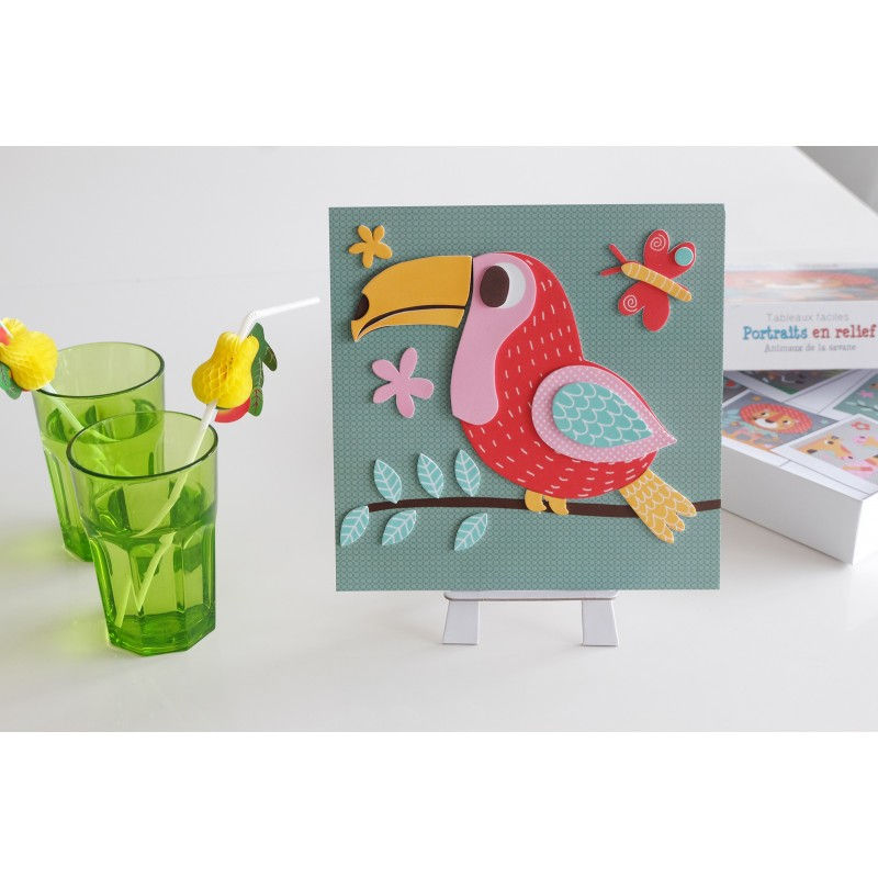 Miniature : Portraits en relief "animaux savane"