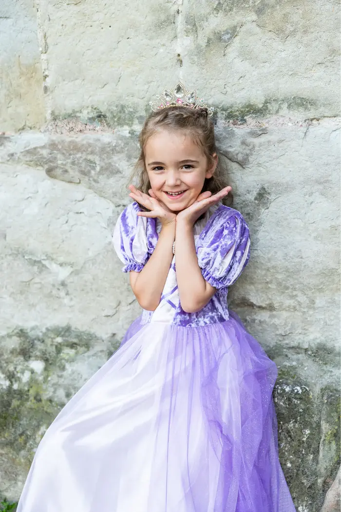 Miniature : Robe de princesse velours Raiponce 3-4 ans