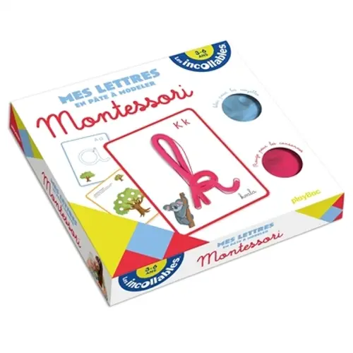 Les incollables - Montessori - Lettres en pâte à modeler dès 3 ans