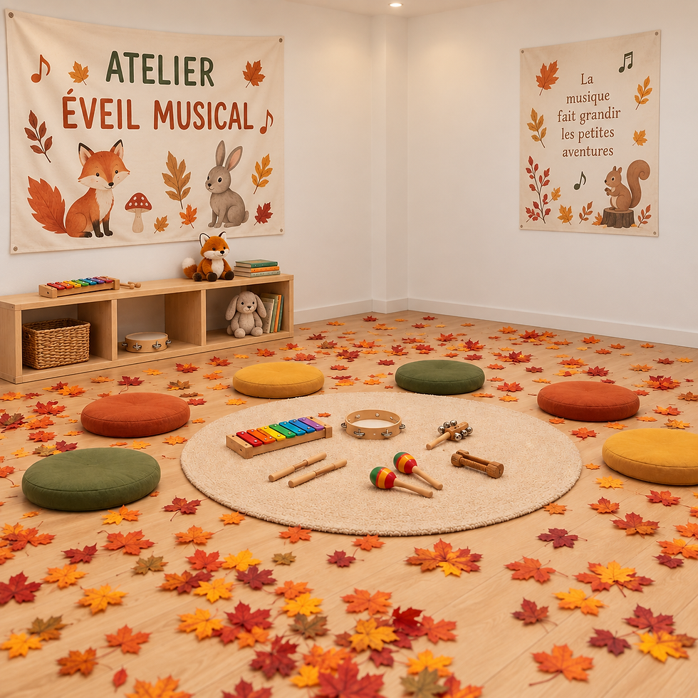 Minis : Éveil musical : l'Automne dès 10 mois jusque 3 ans inclus.