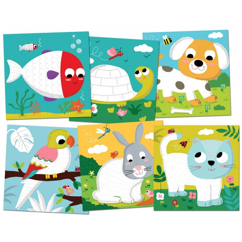 Miniature : Cartes à créer "Peinture au doigt" : animaux