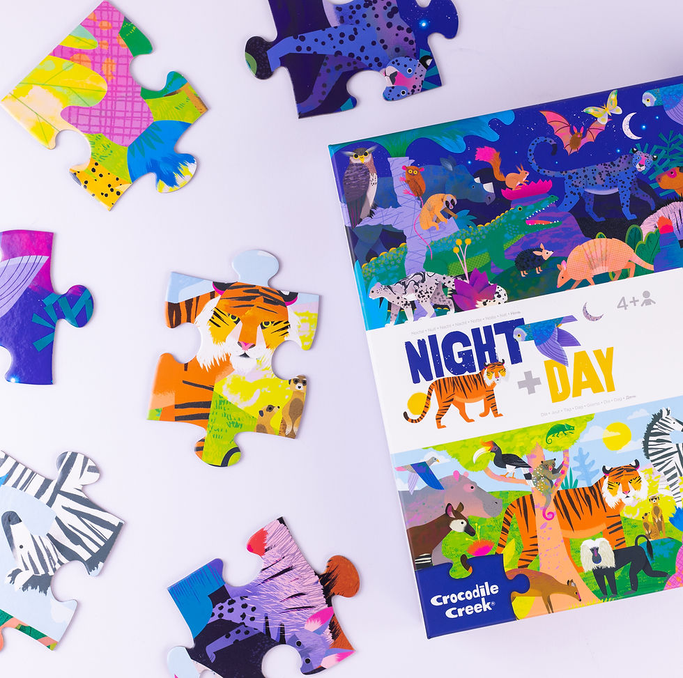 Miniature : Puzzle opposés jour et nuit - 48 pièces