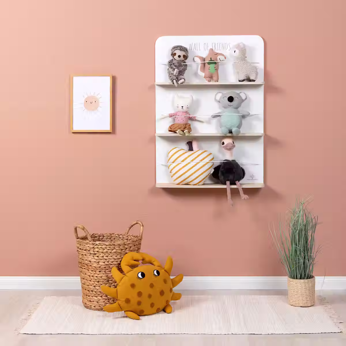 Étagères à peluches blanche