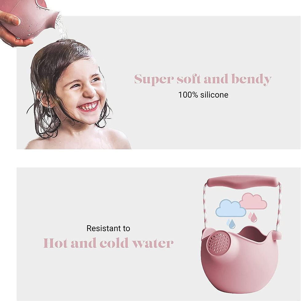 Miniature : Arrosoir vieux-rose en silicone