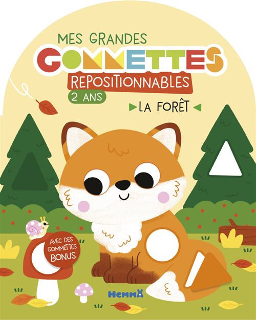 Mes grandes gommettes repositionnables – La forêt – 2 ans 🌳🦊