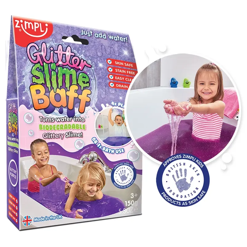 Slime paillettes mauve - Zimpli Kids Glitter Slime Baff bio
