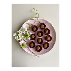 Trufas de chocolate negro y crema de arroz