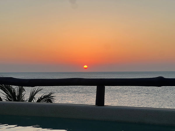 sunset in isla holbox