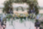 Floral installation for a sweetheart table