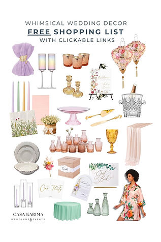 Whimsical wildflower wedding decoration pastel flower garden wedding