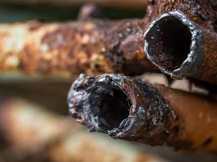 corroded plumbing pipes