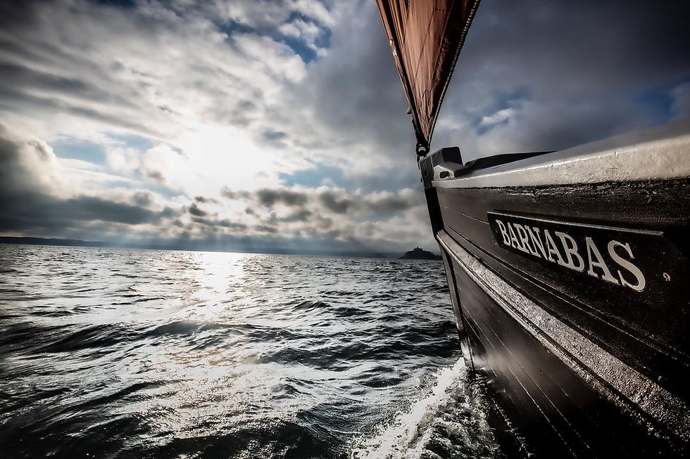 Barnabas at sea.