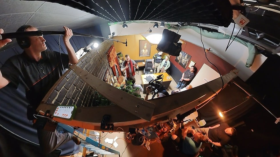 Stephen Thornock on set