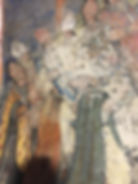 Los patriarcas de la procesión de la izquierda en el gran fresco de la Coronación de la Virgen. Amine Iskandar