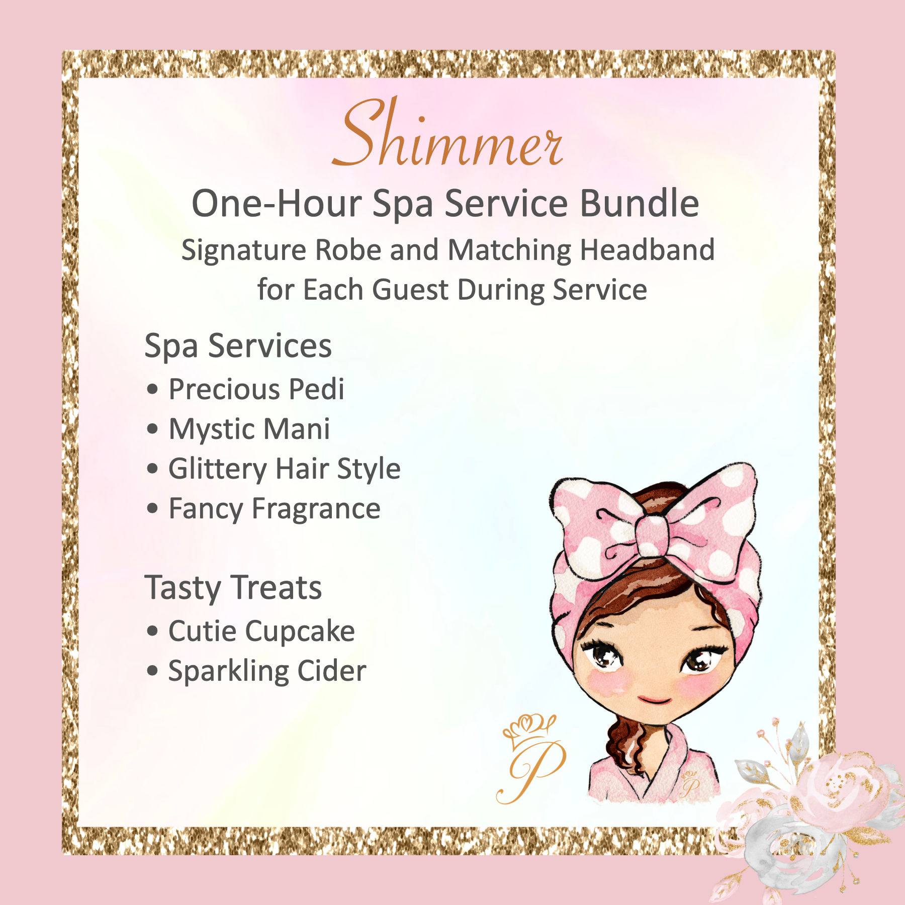Kid's Spa Birthday Party Package with Crafts