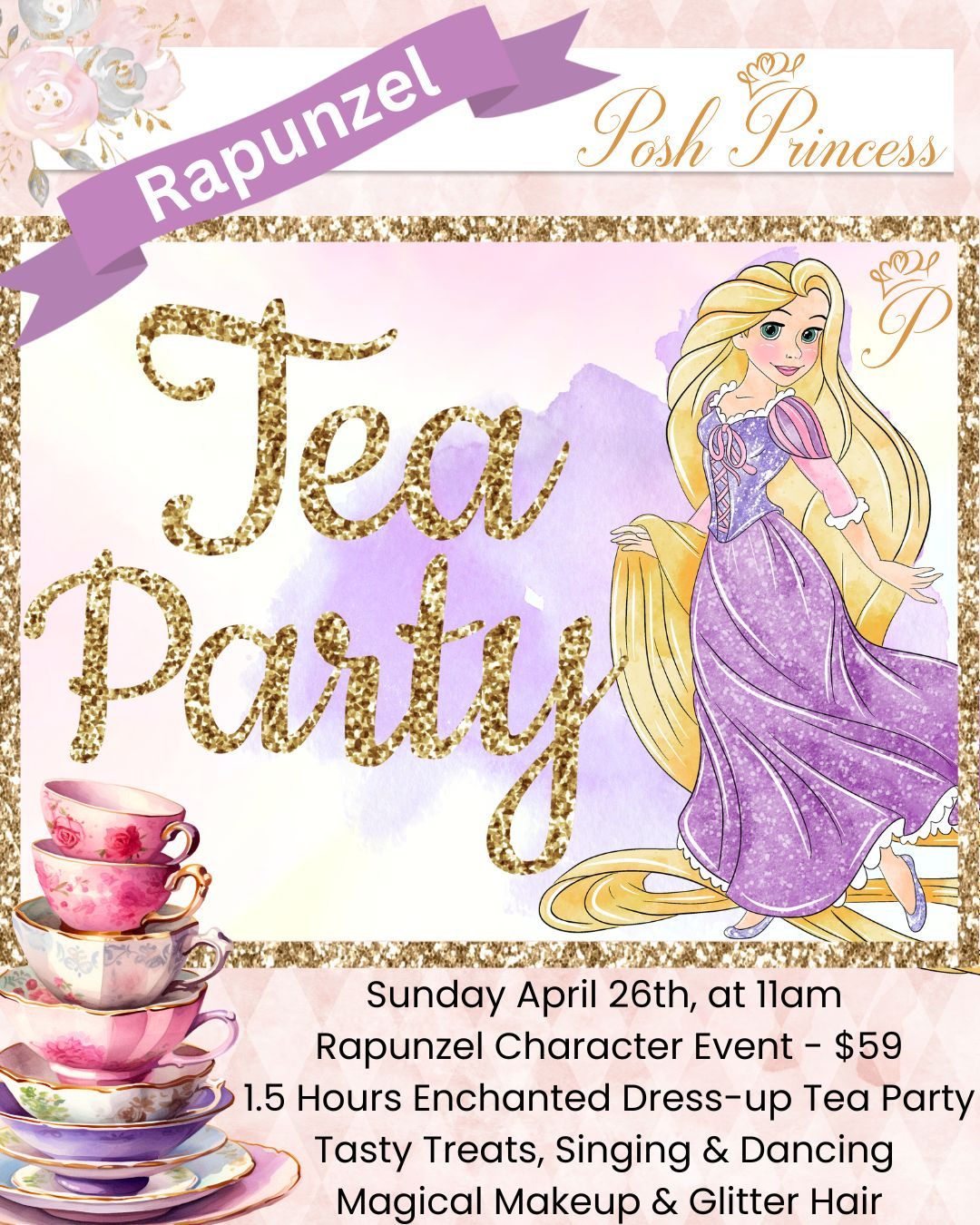 Posh Princess Tea Party event