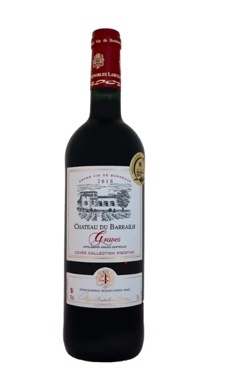 Bouteille de Château du Barrailh Cuvée les Galets Rouges 2022, Vignobles Labuzan, vin rouge de Bordeaux