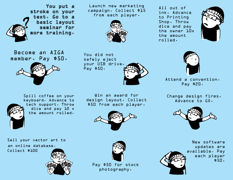 Concept & Layout - Portfolio Raster card press sheets