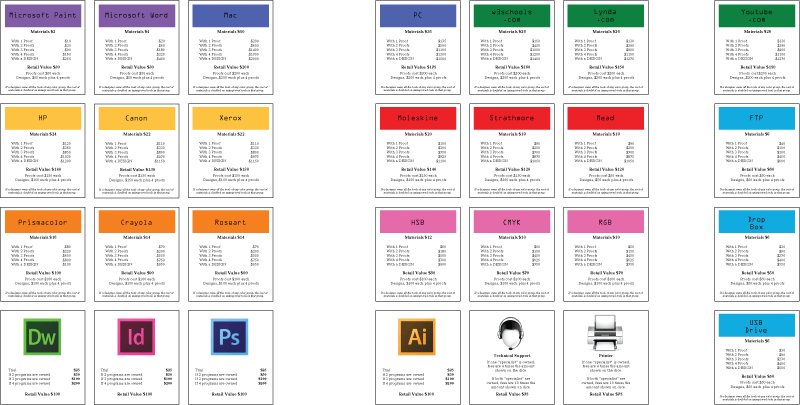 Concept & Layout - Portfolio propert cards, front