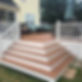 Corner composite steps on a deck