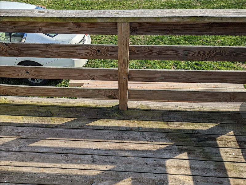 Unsafe deck railings