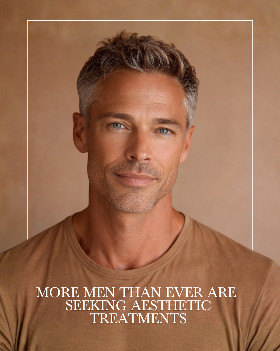 Portrait of a confident man illustrating the rise of male aesthetic patients and the growing demand for subtle aesthetic treatments.