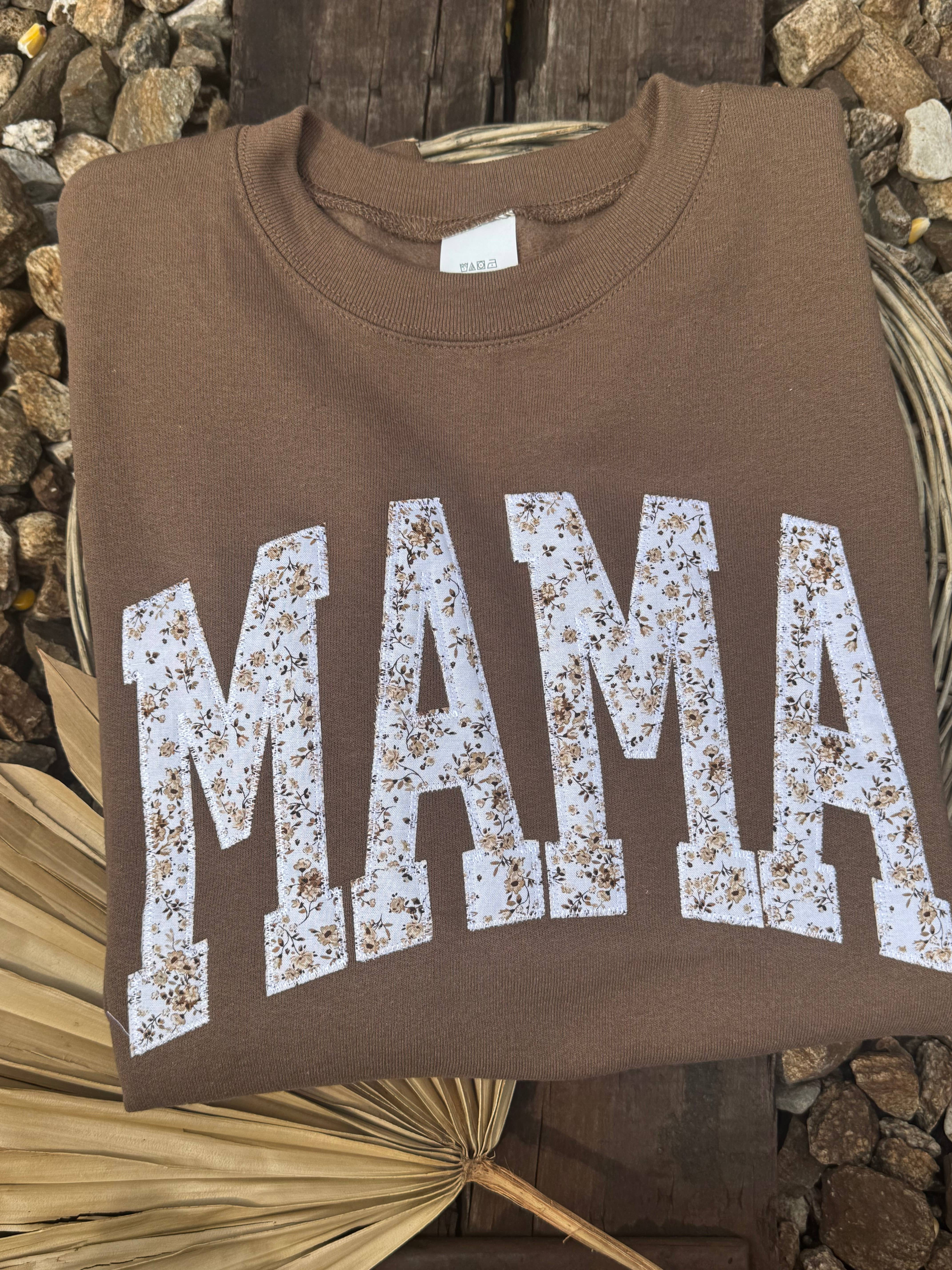 Brown Floral Mama Tee