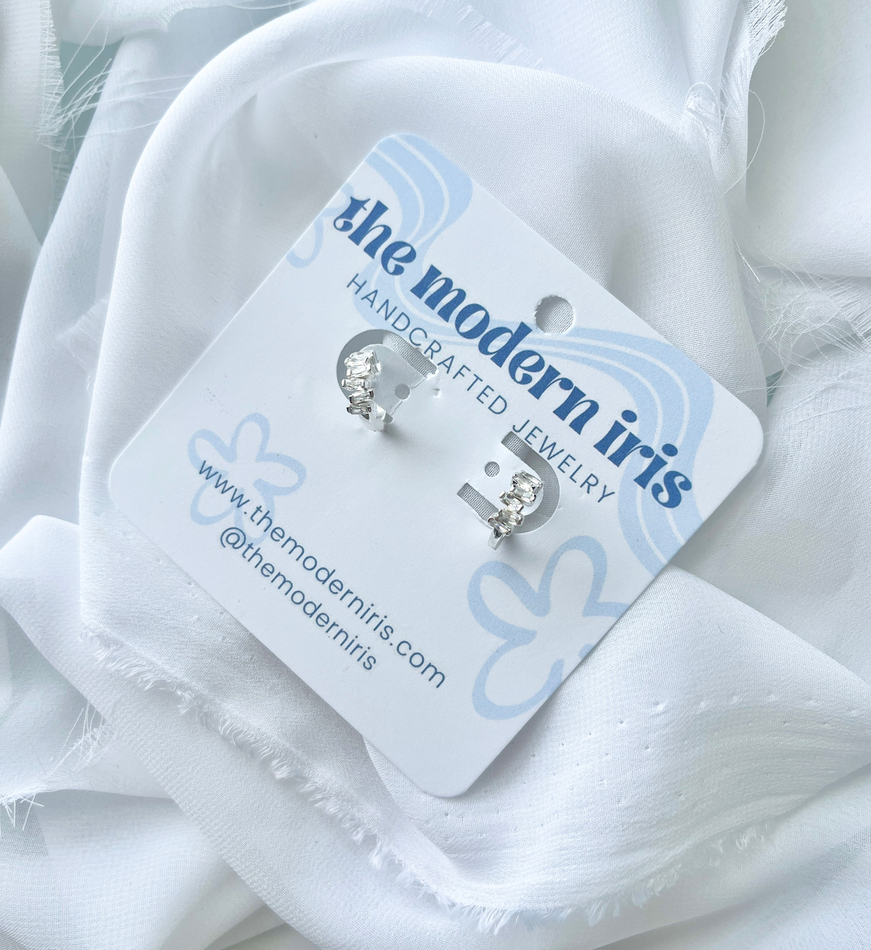 Silver Crystal Huggies