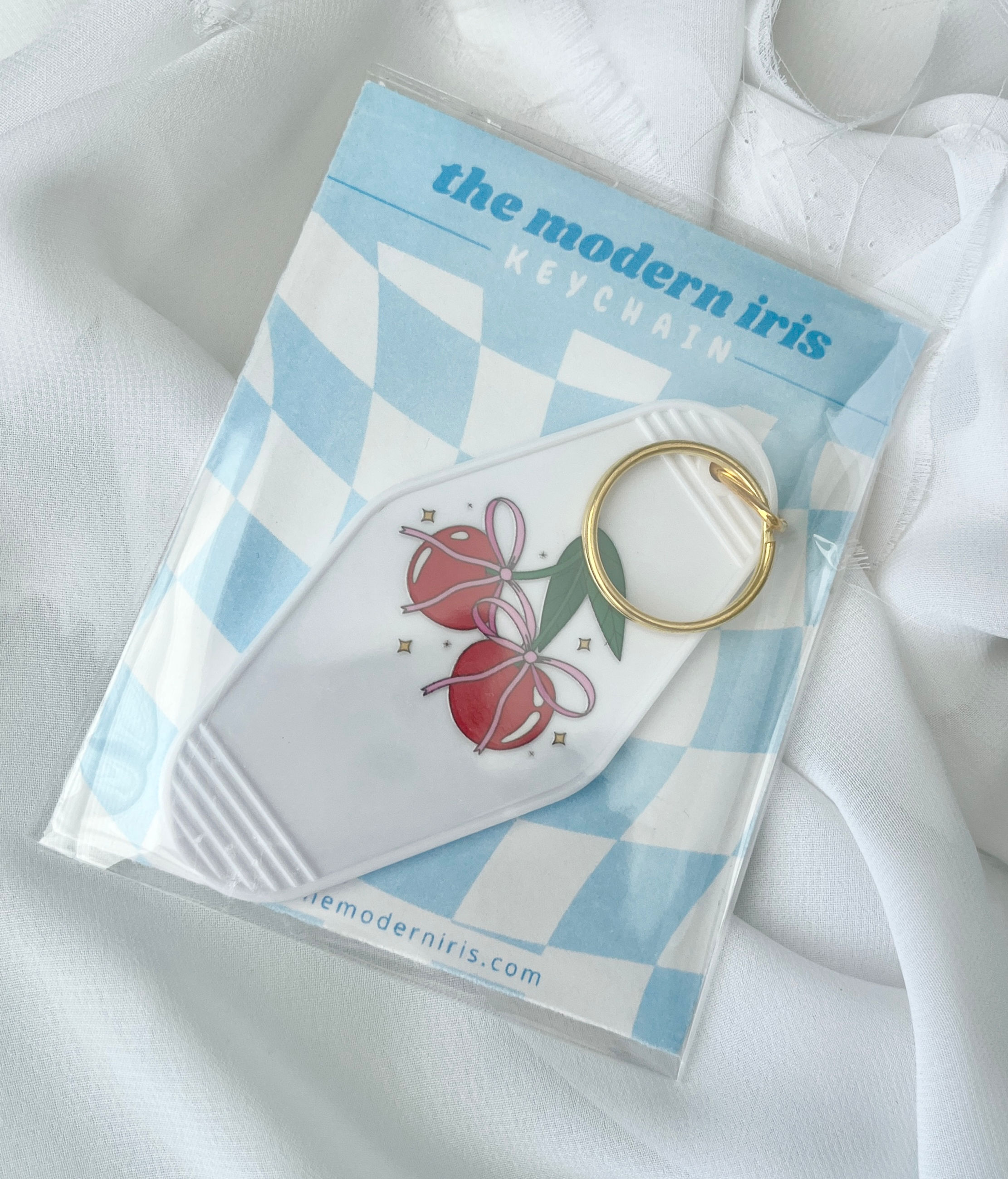 Cherry Bow Keychain