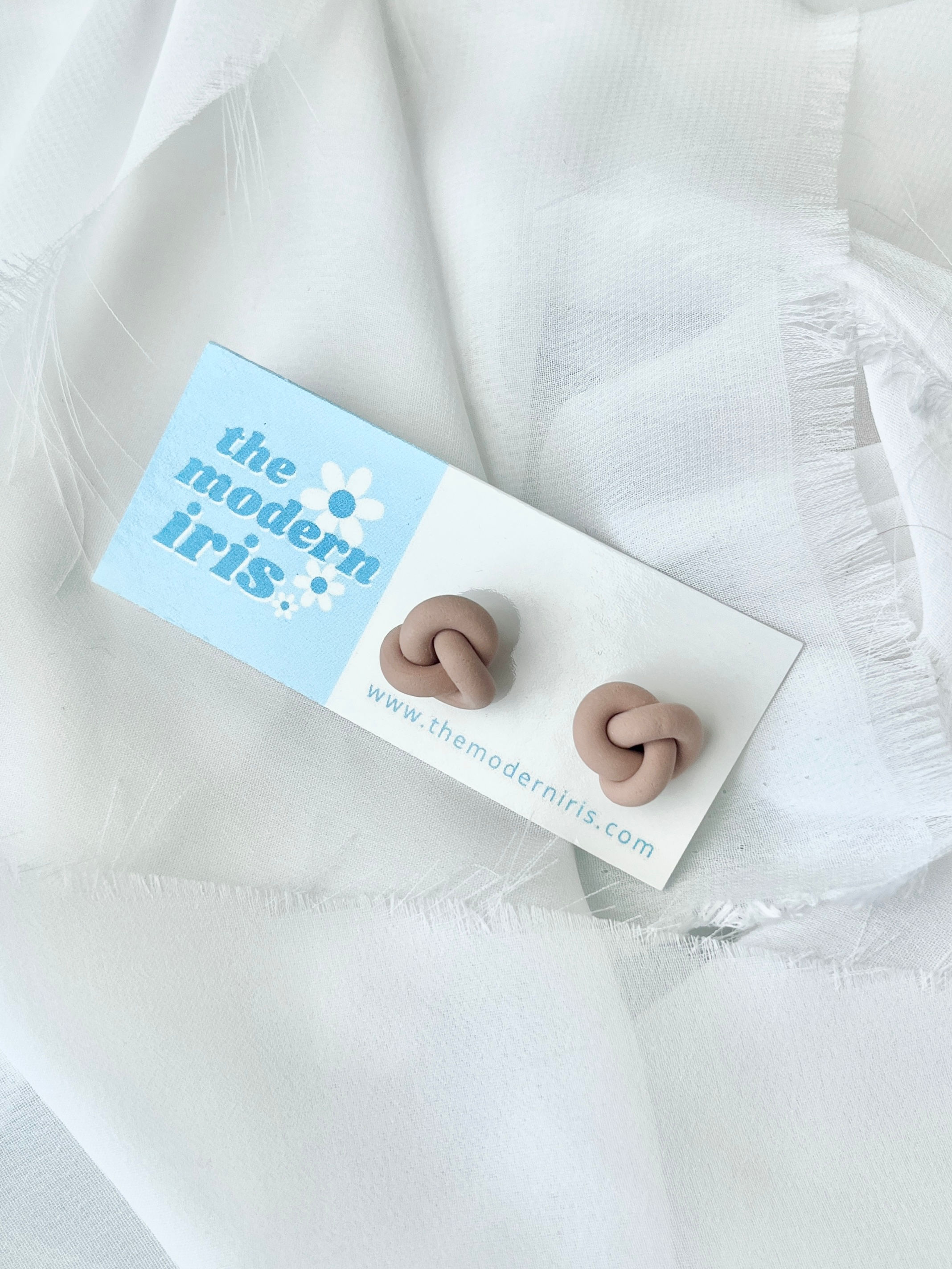 Tan Knot Studs