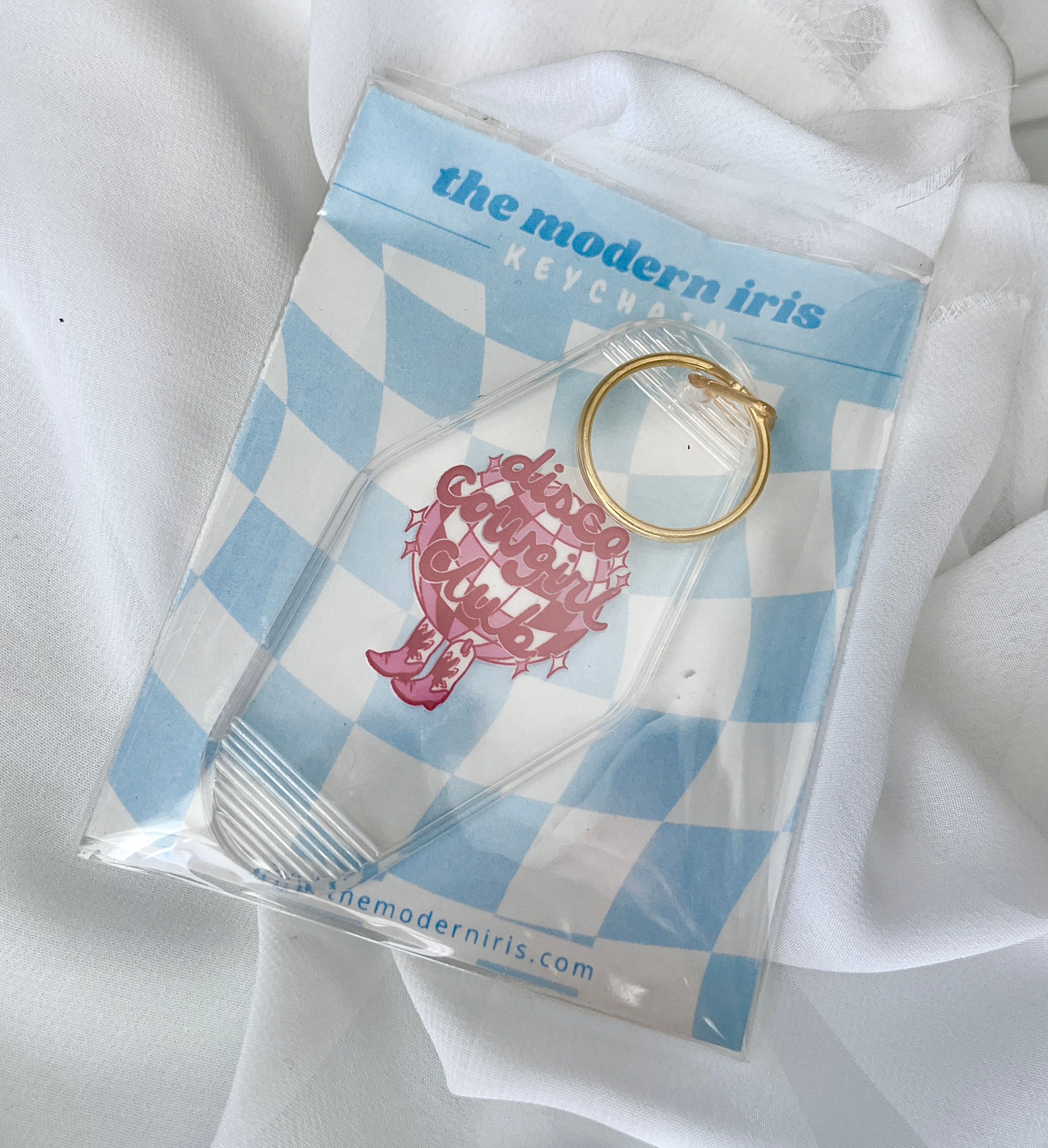 Disco Cowgirl Club Keychain