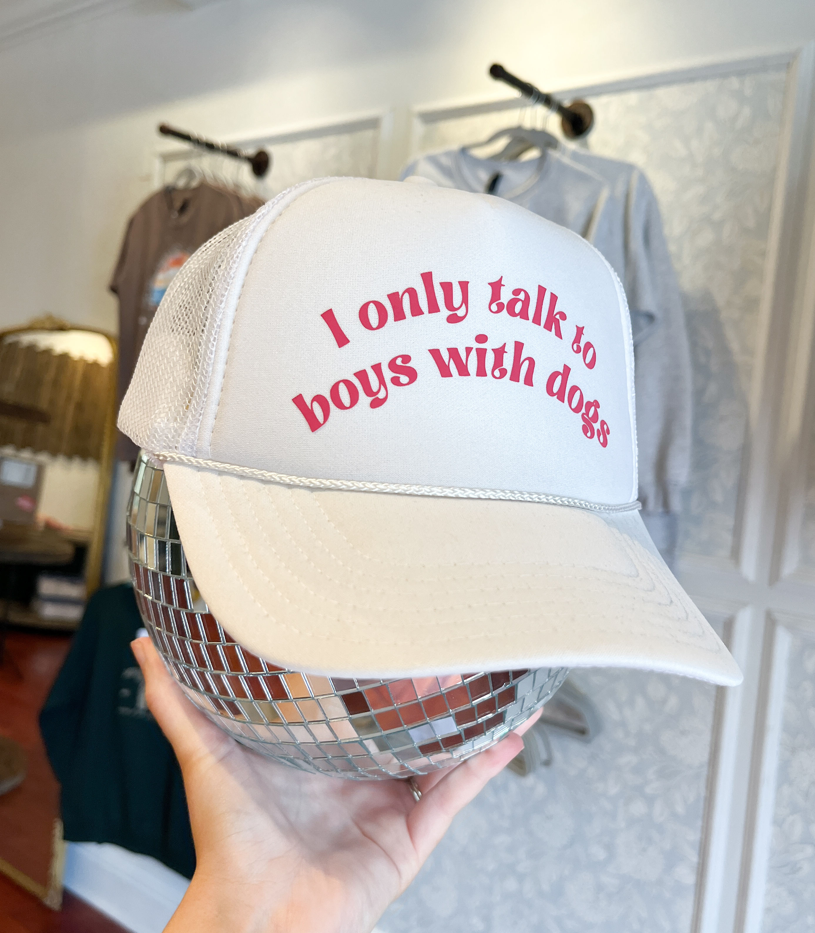 I Only Talk to Boys with Dogs Hat