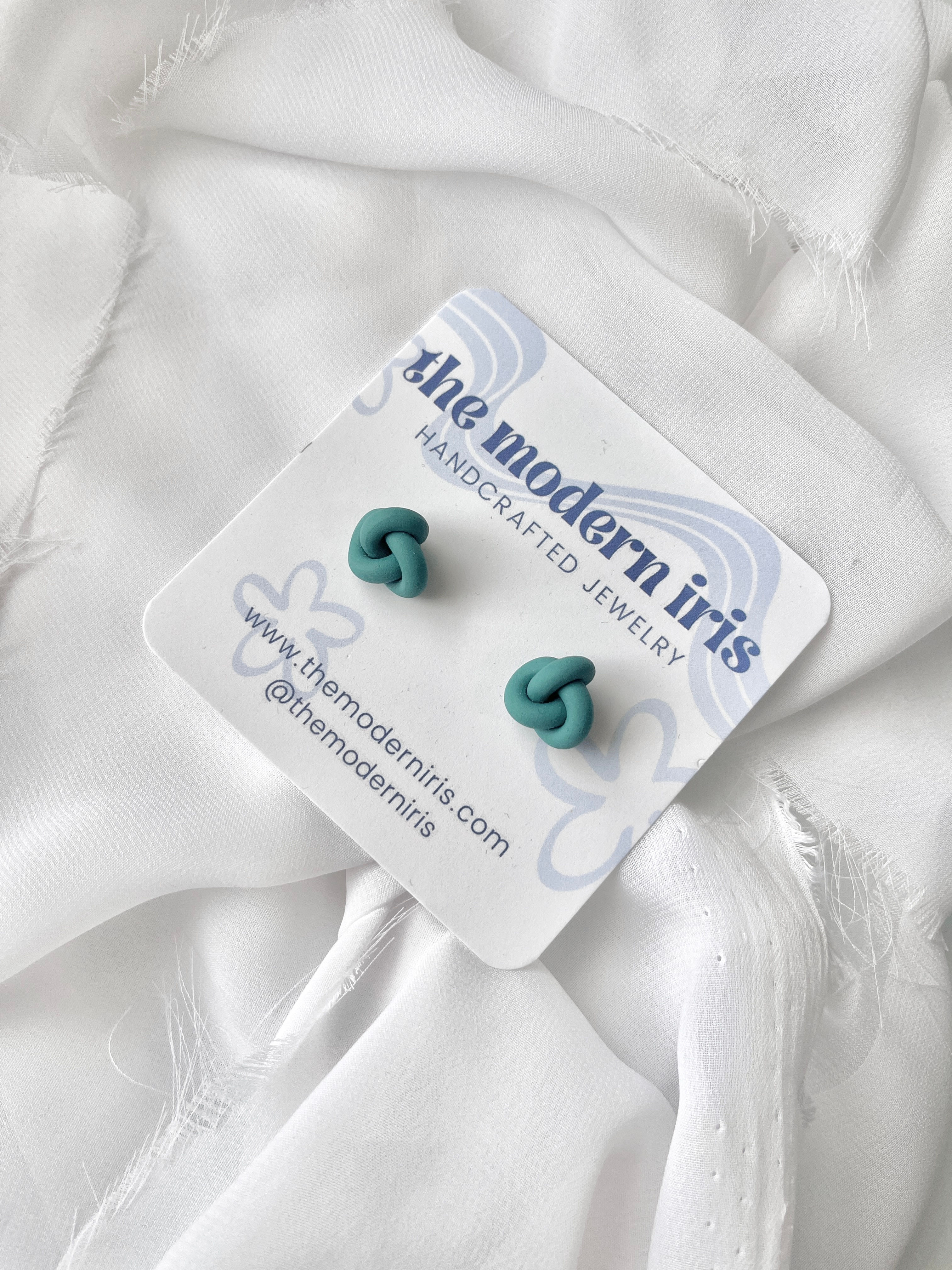 Green Knot Studs