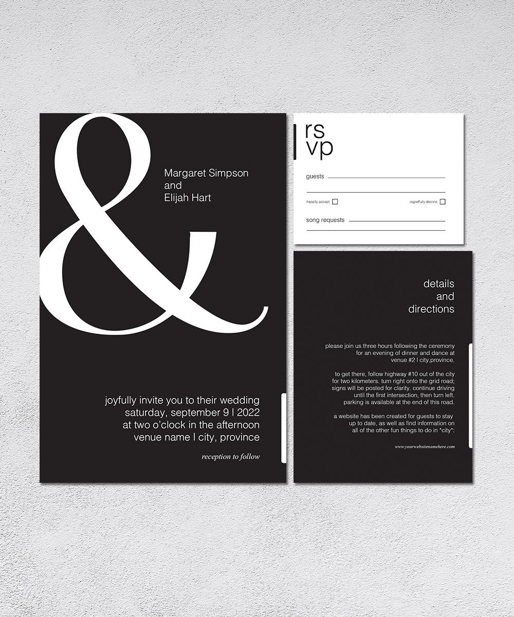 Classic & Clean Wedding Invitation