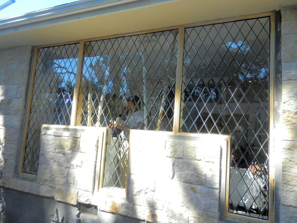 Exterior view of completed glass