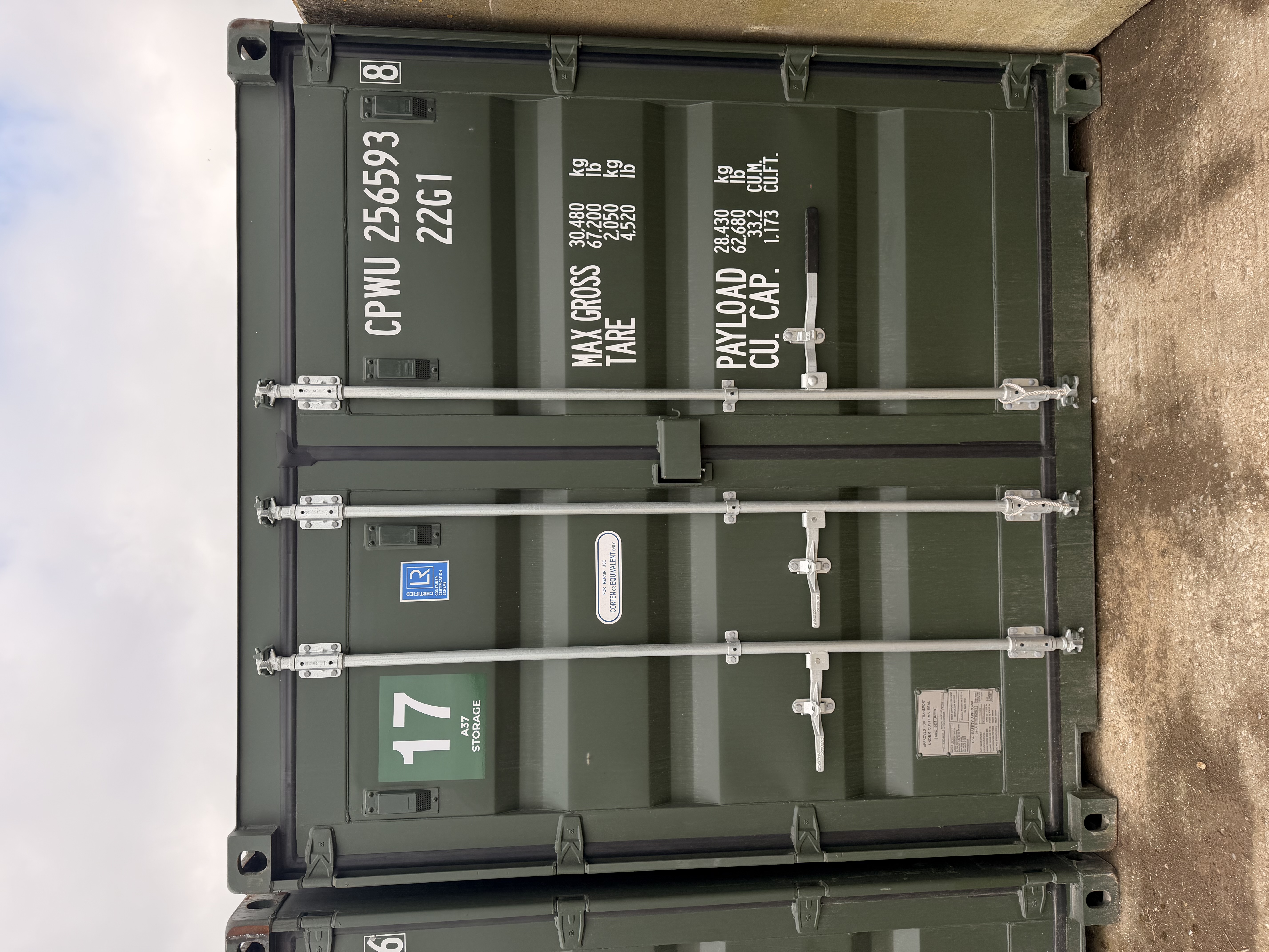 A37 Storage 150 sq ft 20ft Container