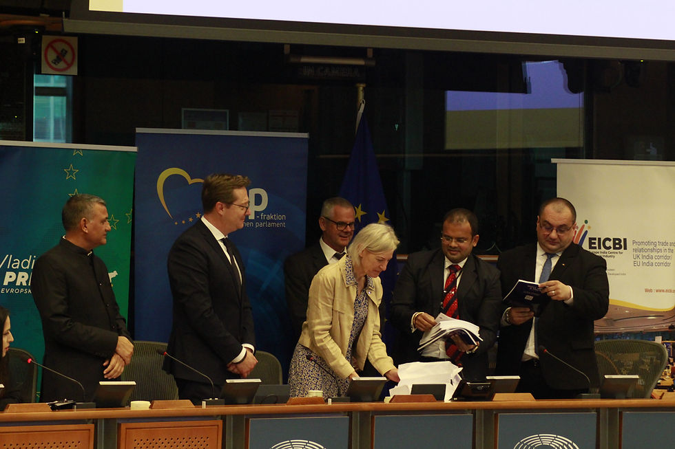 The report being distributed to the delegates.