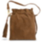 BROWN SUEDE SHOULDER BAG