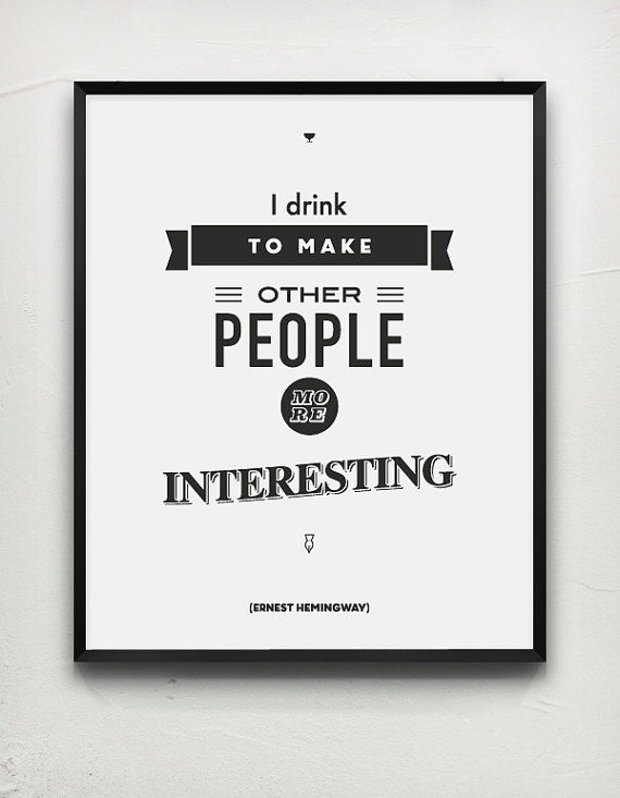 Thumbnail: HEMINGWAY QUOTE A4 PRINT