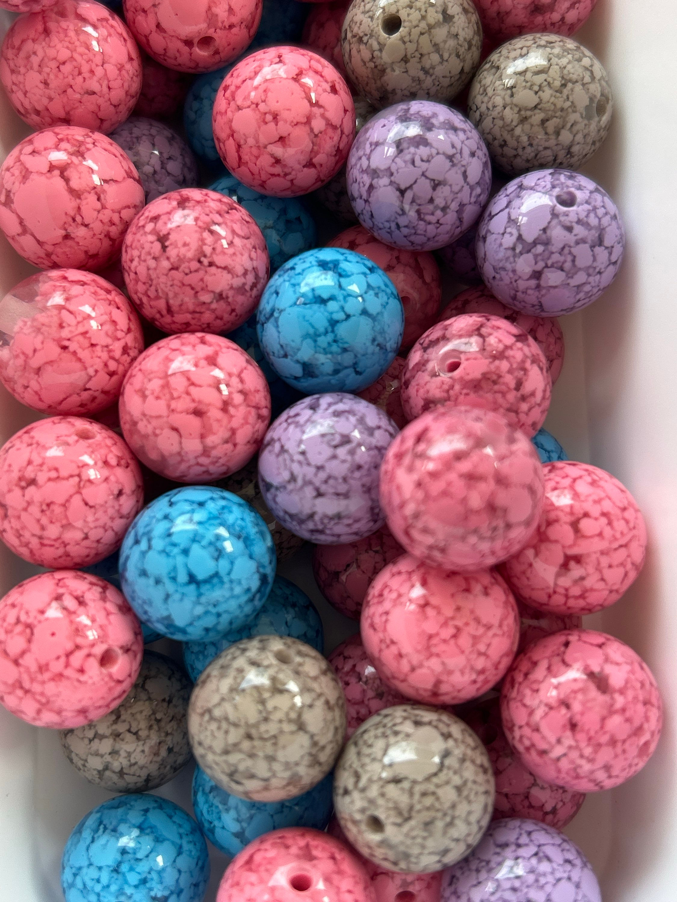 Acrylic Beads - Crackle 16mm