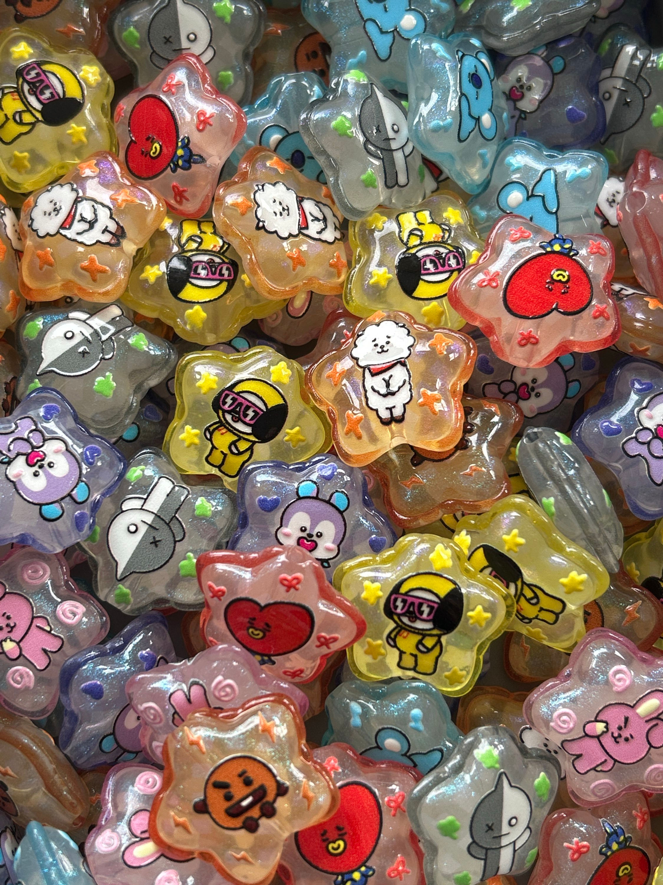 Funky Acrylic Character Beads