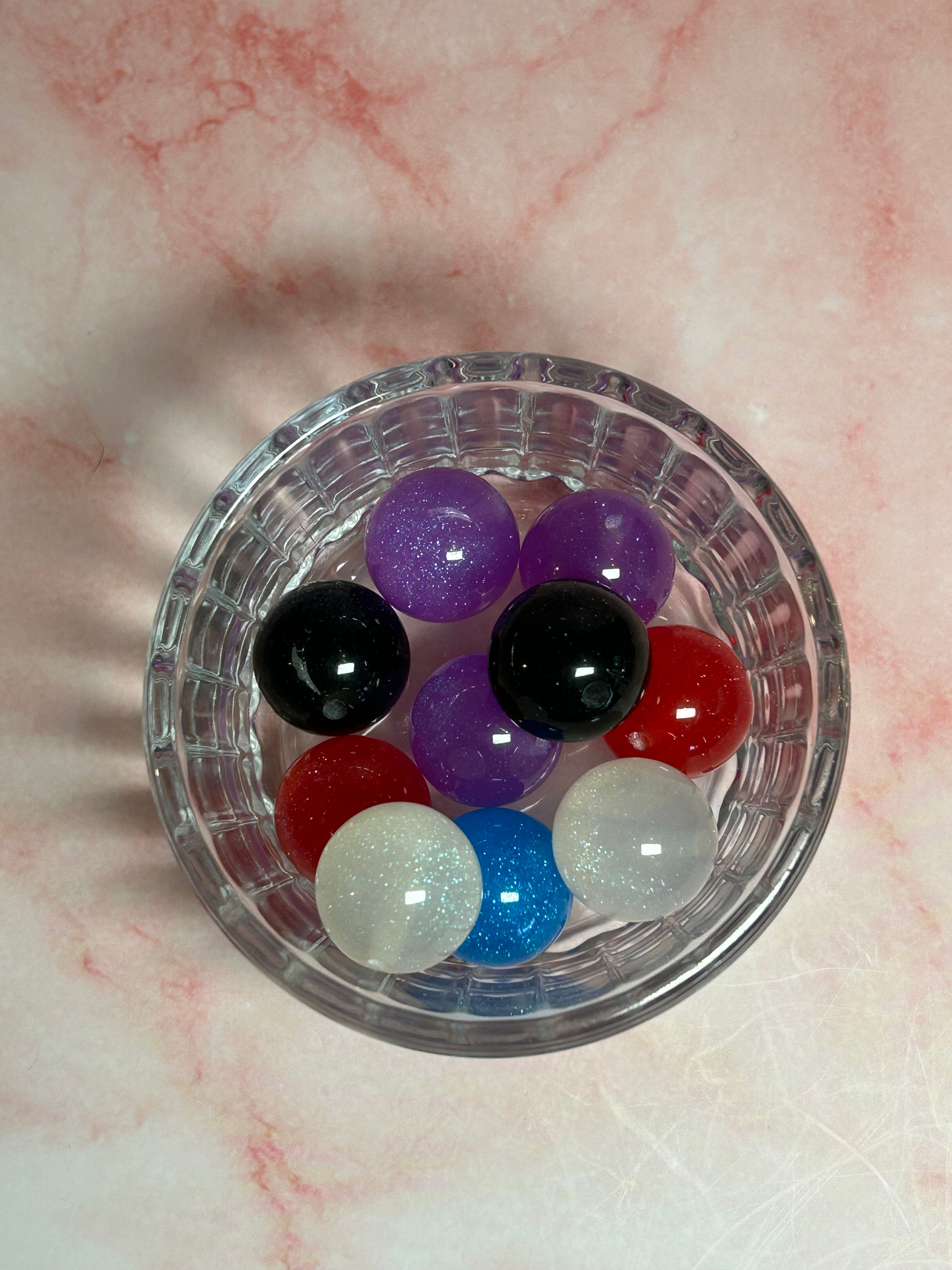20mm Galaxy Glitter Beads