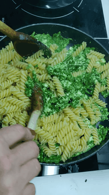 fusilli, pasta, recipe, easy, asparagus, guanciale, ricotta, extra virgin olive oil, parmesan, eggs