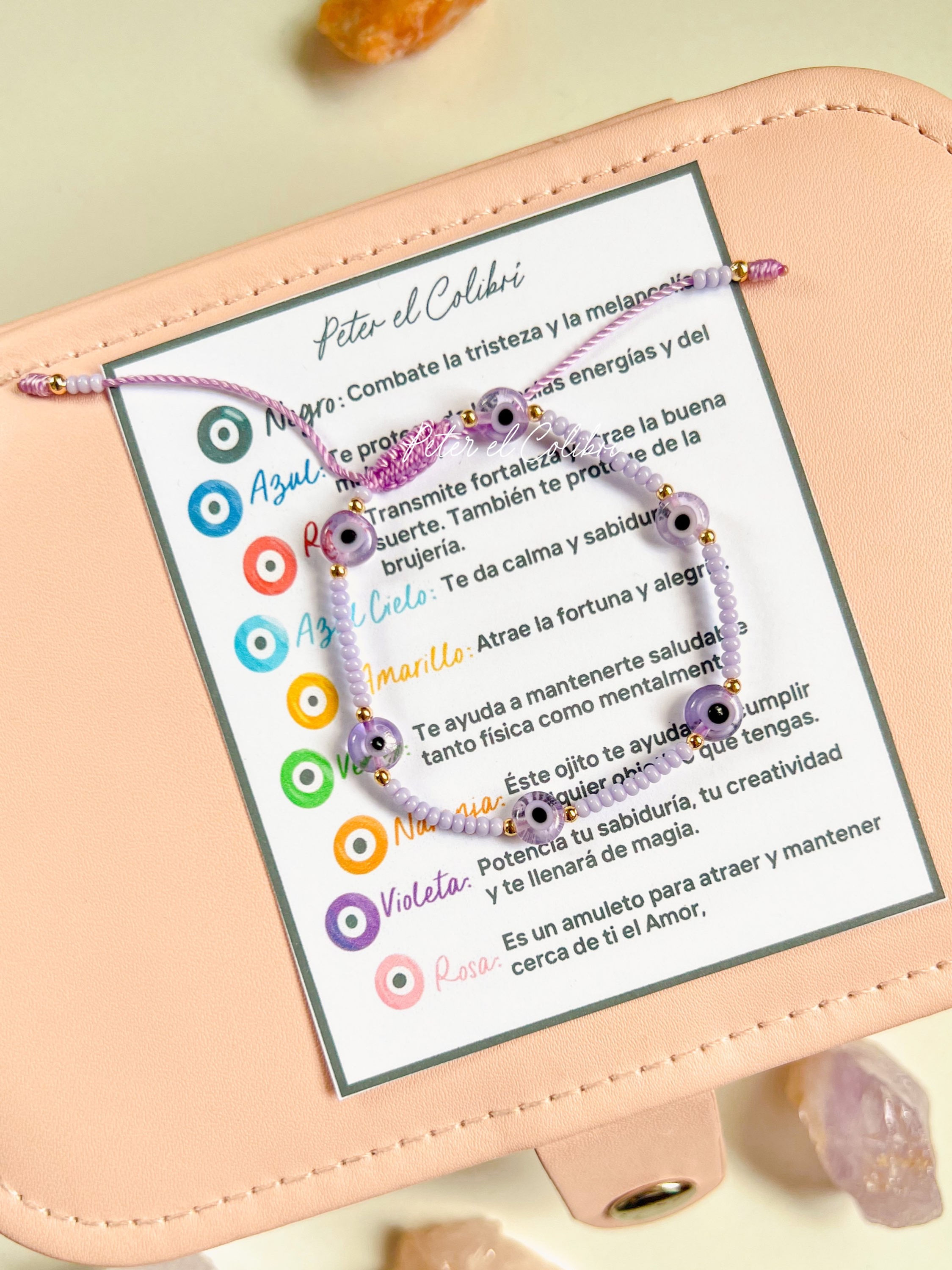 Pulsera de la creatividad (ojos turcos morado) 🧿