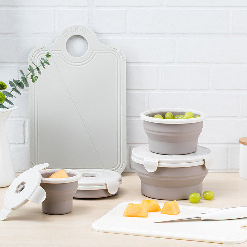 Thumbnail: Collapsible Silicone Food Storage Container - Microwave Safe