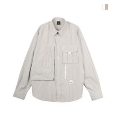 Stripe pocket l/s shirt