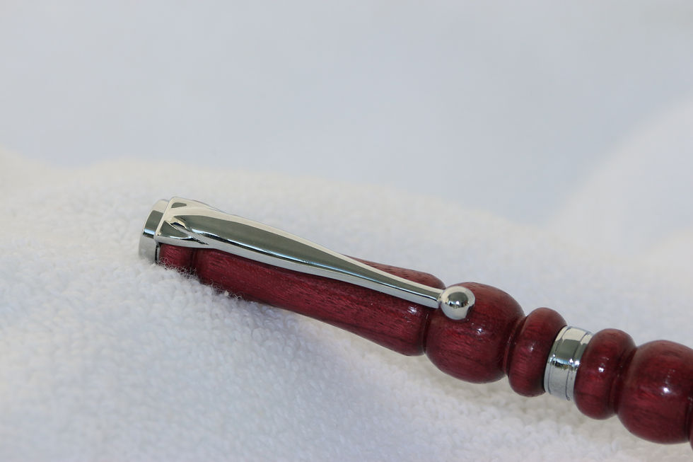 Miniature : Stylo-bille - Amarante & Chrome