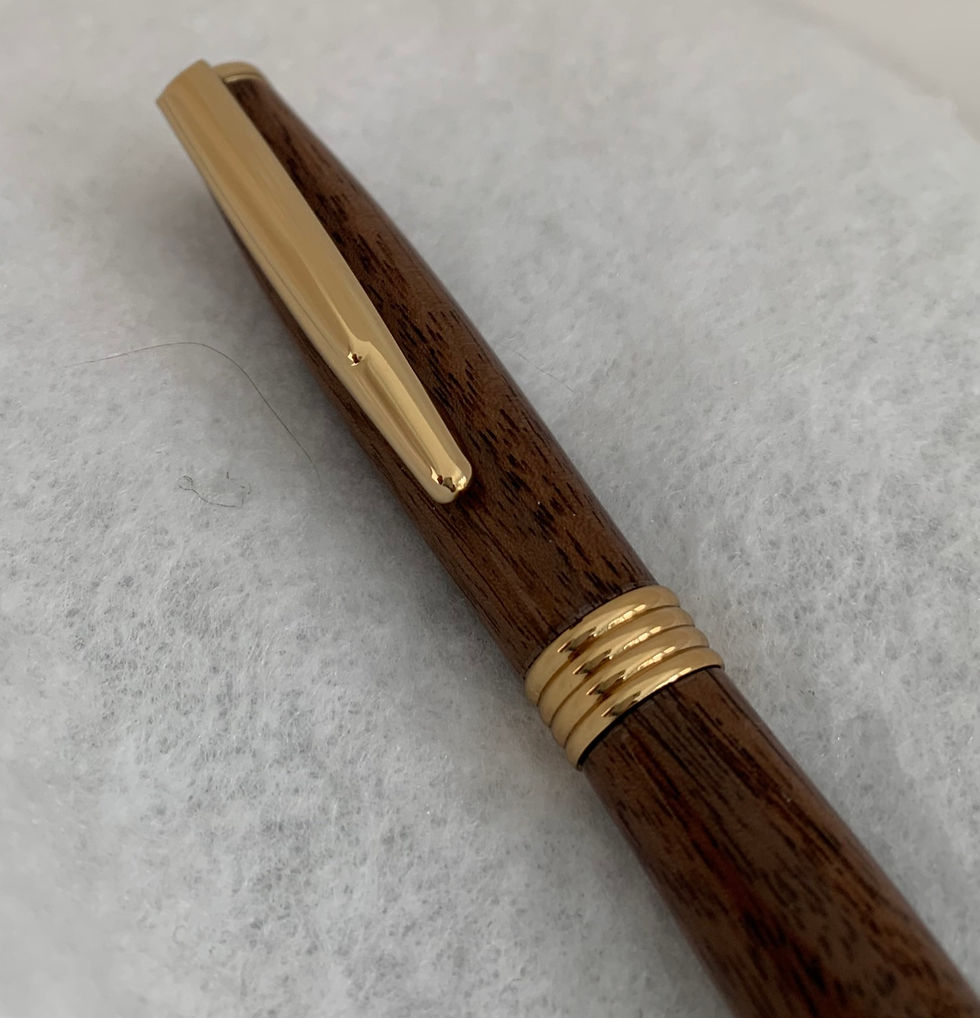 Miniature : Stylo-bille - Noyer   &   Or