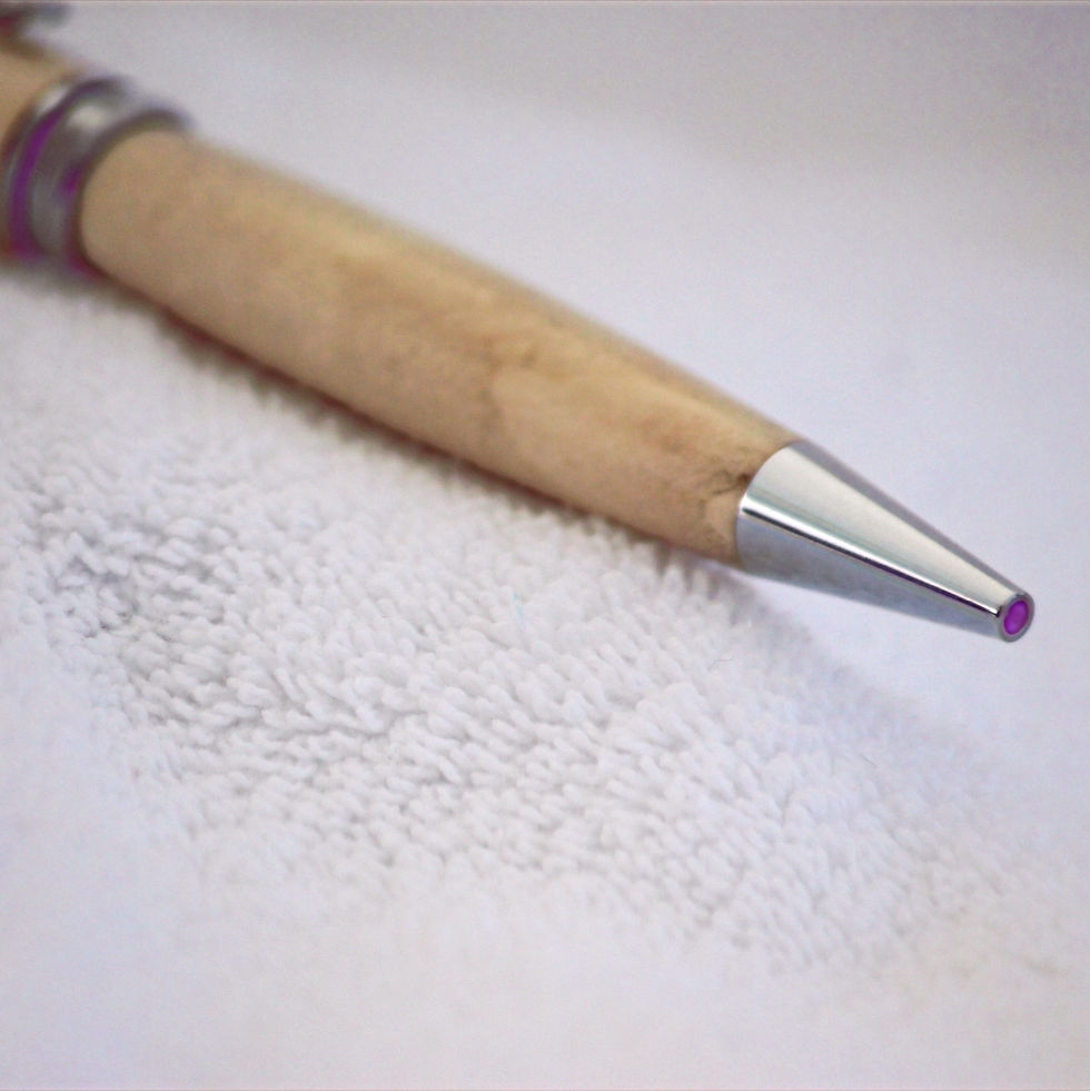 Miniature : Stylo-bille - Bois de rivière & Chrome