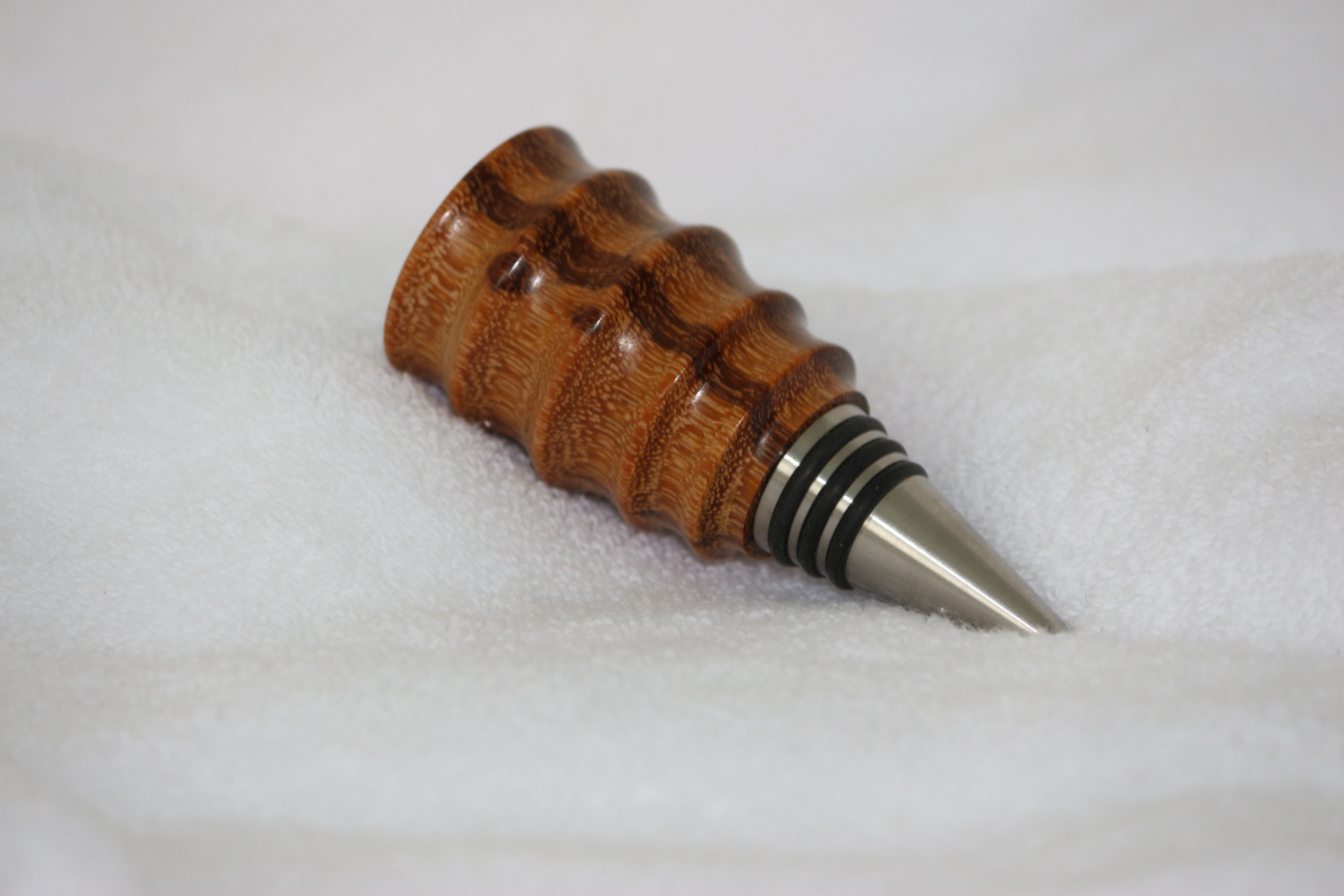 Bouchon bouteille vin - Marblewood & Acier inoxydable
